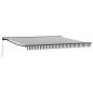 vidaXL Tenda Retrattile Antracite e Bianco 400x300 cm vidaXL Tenda Retrattile Antracite e Bianco 400x300 cm