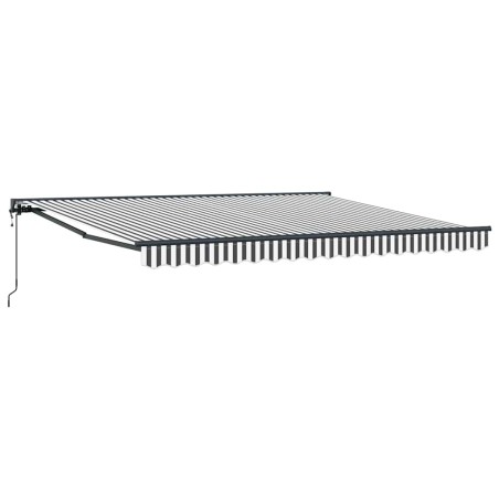 vidaXL Tenda Retrattile Antracite e Bianco 400x300 cm