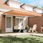 vidaXL Tenda da sole manuale retrattile gialla e arancione 400x300 cm vidaXL Tenda da sole manuale retrattile gialla e arancione 400x300 cm