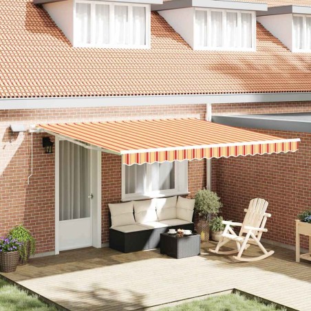 vidaXL Tenda Retrattile with Giallo e Arancione 400 × 300 cm
