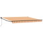 vidaXL Tenda da Sole Automatica Estraibile Gialla e Arancione 400 x 300 cm vidaXL Tenda da Sole Automatica Estraibile Gialla e Arancione 400 x 300 cm