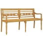 Panchina Batavia con Cuscino Rosso 150 cm Legno Massello Teak Panchina Batavia con Cuscino Rosso 150 cm Legno Massello Teak