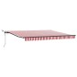 vidaXL Tenda Retrattile Automatica con LED Striscia Rossa e Bianca 400x300 cm vidaXL Tenda Retrattile Automatica con LED Striscia Rossa e Bianca 400x300 cm