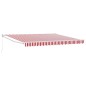vidaXL Tenda a braccio manuale a strisce rosse e bianche, 400x300 cm vidaXL Tenda a braccio manuale a strisce rosse e bianche, 400x300 cm