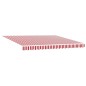 vidaXL Tenda a braccio manuale a strisce rosse e bianche, 400x300 cm vidaXL Tenda a braccio manuale a strisce rosse e bianche, 400x300 cm
