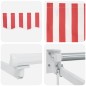 vidaXL Tenda a braccio manuale a strisce rosse e bianche, 400x300 cm vidaXL Tenda a braccio manuale a strisce rosse e bianche, 400x300 cm