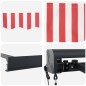 vidaXL Tenda Automatica Retrattile Rossa e Bianca 400 x 300 cm vidaXL Tenda Automatica Retrattile Rossa e Bianca 400 x 300 cm
