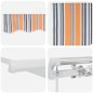 vidaXL Tenda da sole manuale retrattile a strisce multicolore 400x300 cm vidaXL Tenda da sole manuale retrattile a strisce multicolore 400x300 cm