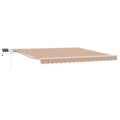 vidaXL Tendone Retrattile Arancione / Grigio / Blù / Bianco 400 × 300 cm