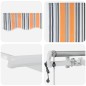 vidaXL Tenda retrattile Arancione / grigio / blu bianco 400 × 300 cm vidaXL Tenda retrattile Arancione / grigio / blu bianco 400 × 300 cm