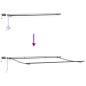 vidaXL Tenda Retrattile Manuale con Striscia Multicolore LED 400x300 cm vidaXL Tenda Retrattile Manuale con Striscia Multicolore LED 400x300 cm
