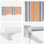 vidaXL Tenda Retrattile Manuale a Strisce Multicolore 400x300 cm di vidaXL Tenda Retrattile Manuale a Strisce Multicolore 400x300 cm di