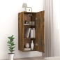Mobile Pensile Muro Rovere Fumo 34,5x34x90 cm Legno Multistrato Mobile Pensile Muro Rovere Fumo 34,5x34x90 cm Legno Multistrato