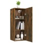 Mobile Pensile Muro Rovere Fumo 34,5x34x90 cm Legno Multistrato Mobile Pensile Muro Rovere Fumo 34,5x34x90 cm Legno Multistrato