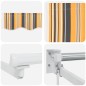 vidaXL Tenda a braccio manuale a strisce multicolore 400 x 300 cm vidaXL Tenda a braccio manuale a strisce multicolore 400 x 300 cm