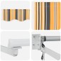 vidaXL Tenda elettrica retrattile a righe multicolore 400 x 300 cm vidaXL Tenda elettrica retrattile a righe multicolore 400 x 300 cm