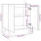 Credenza Rovere Fumo 60x35x70 cm in Legno Multistrato Credenza Rovere Fumo 60x35x70 cm in Legno Multistrato