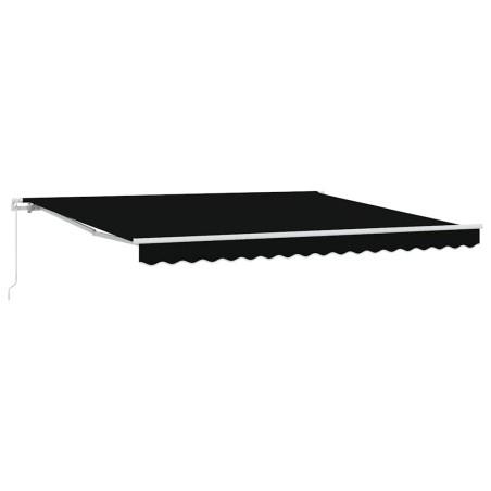 vidaXL Tenda da sole manuale retrattile nera 400x300 cm di