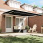 vidaXL Tenda da sole manuale retrattile nera 400x300 cm di vidaXL Tenda da sole manuale retrattile nera 400x300 cm di