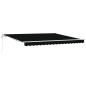 vidaXL Tenda Retrattile Nero 400 × 300 cm Nero vidaXL Tenda Retrattile Nero 400 × 300 cm Nero