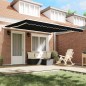 vidaXL Tenda Retrattile Nero 400 × 300 cm Nero vidaXL Tenda Retrattile Nero 400 × 300 cm Nero