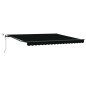 vidaXL Tenda retrattile automatica con LED nera 400x300 cm vidaXL Tenda retrattile automatica con LED nera 400x300 cm