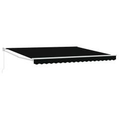 vidaXL Tenda Manuale Retrattile Nera 400x300 cm di