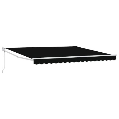 vidaXL Tenda da sole retrattile automatica nera 400x300 cm di