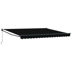 vidaXL Tendalino Manuale Retrattile Nero 400 x 300 cm