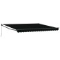 vidaXL Tendalino Manuale Retrattile Nero 400 x 300 cm vidaXL Tendalino Manuale Retrattile Nero 400 x 300 cm