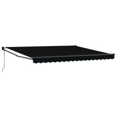vidaXL Tenda da sole automatica retrattile nera 400x300 cm di