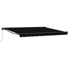 vidaXL Tenda Retrattile Nero 400x300 cm Alluminio e Poliestere