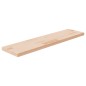 Ripiano 80x20x2,5 cm Legno Massello di Rovere Non Trattato