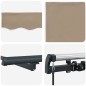 vidaXL Tenda Retrattile Beige 400 × 300 cm Poliestere vidaXL Tenda Retrattile Beige 400 × 300 cm Poliestere