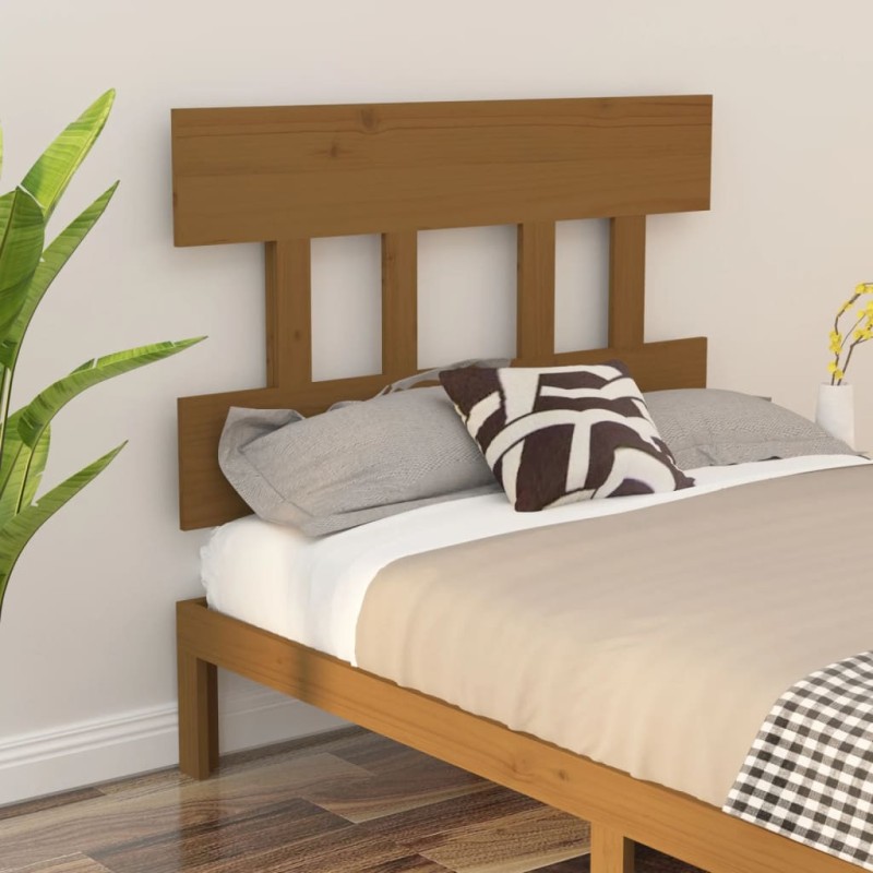 Testiera per Letto Miele 93,5x3x81 cm in Legno Massello di Pino Testiera per Letto Miele 93,5x3x81 cm in Legno Massello di Pino