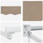 vidaXL Tenda da sole retrattile manuale Beige 400x300 cm vidaXL Tenda da sole retrattile manuale Beige 400x300 cm