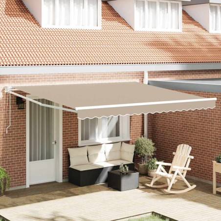 Tenda Retrattile Automatica vidaXL Beige 400x300 cm