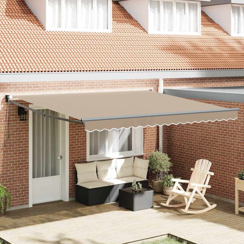 Tenda Retrattile Manuale Beige 400x300 cm