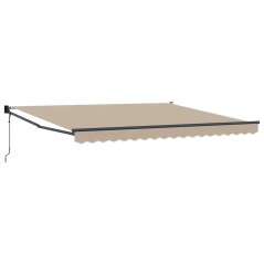 vidaXL Tenda Retrattile Automatica Beige 400x300 cm
