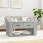 Tavolino da Salotto Grigio Cemento 80x50x40cm Legno Multistrato Tavolino da Salotto Grigio Cemento 80x50x40cm Legno Multistrato