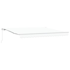 vidaXL Tenda Retrattile Manuale Bianca 400x300 cm