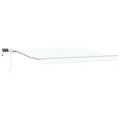 vidaXL Tenda retrattile bianca with Bianco 400 × 300 cm Bianco