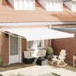 vidaXL Tenda Manuale Retrattile Bianca 400x300 cm