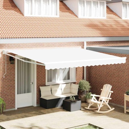 vidaXL Tenda Retrattile Automatica Bianca 400x300 cm