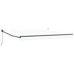 vidaXL Tenda Retrattile Manuale Bianca 400x300 cm