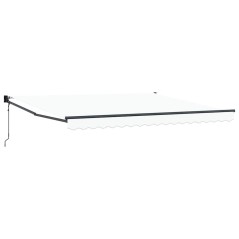 Tenda Retrattile Automatica vidaXL Bianca 400x300 cm