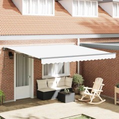vidaXL Tenda Retrattile Bianco 400x300 cm