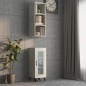 Armadietto Muro Grigio Cemento 34,5x32,5x90cm Legno Multistrato Armadietto Muro Grigio Cemento 34,5x32,5x90cm Legno Multistrato