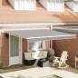 Tenda retrattile manuale vidaXL grigia chiara 400x300 cm Tenda retrattile manuale vidaXL grigia chiara 400x300 cm