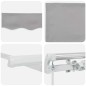 Tenda retrattile manuale vidaXL grigia chiara 400x300 cm Tenda retrattile manuale vidaXL grigia chiara 400x300 cm